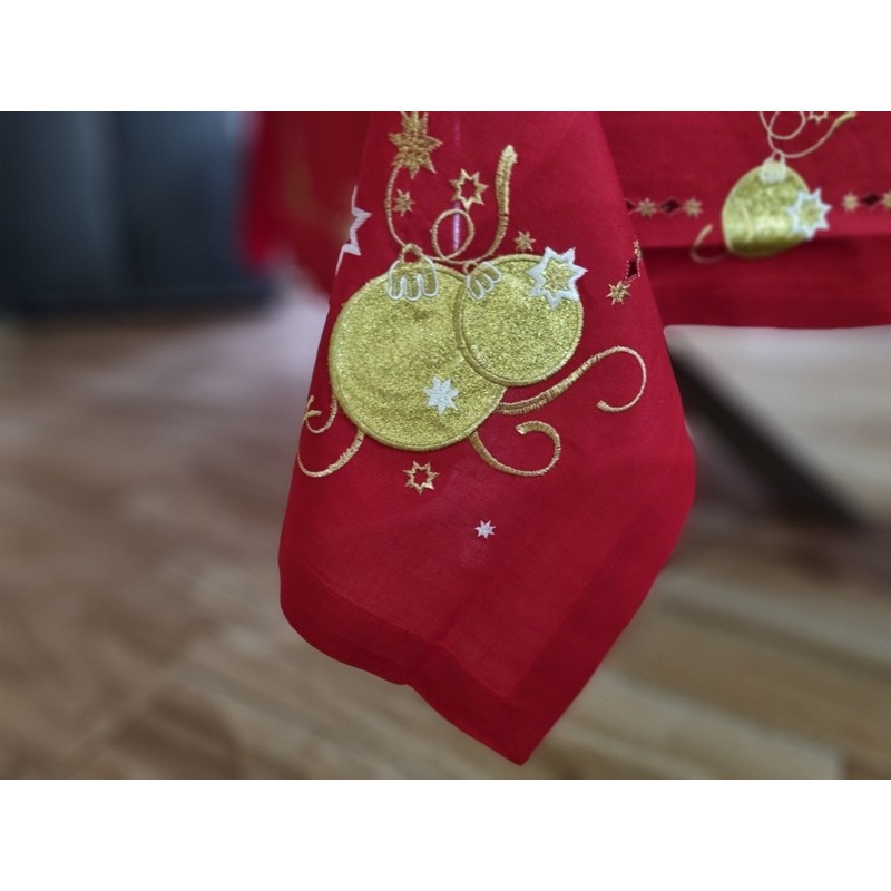 Corredocasa Set Di 2 Centrotavola Natalizi In Misto Lino Con Bordo Ricamato – Eleganza E Atmosfera Festiva Per La Tavola E La Casa, Decorazioni Natale