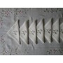 Elegante Tovaglia ricamata in puro lino 12 posti 185x280 cm