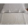 Lenzuolo in puro lino bellora con ricamo a mano Sfilato Siciliano ecru' color