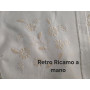 Tovaglia ricamata a mano in misto lino 8 posti