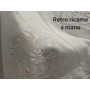 Tovaglia ricamata a mano in misto lino 6 posti