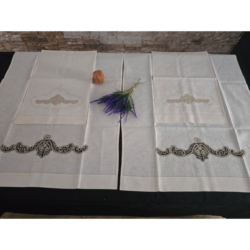 Canovacci Pasquali Set 2 Asciugamani Cucina Lino Puro LK PureLife - Morbidi E Super Assorbenti 50x68 Cm Lino Puro Naturale - 14