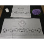 Prestigioso Set Asciugamani puro lino Bellora ricamo Intaglio a mano