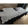 Set lenzuola puro cotone con ricamo Uncinetto con sotto + n2 federe 55x75 cm
