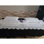 Set lenzuola puro cotone con ricamo Uncinetto con sotto + n2 federe 55x75 cm