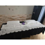 Set lenzuola puro cotone con ricamo Uncinetto con sotto + n2 federe 55x75 cm