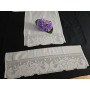 Set asciugamani ricamati 1+1 Sfilato Siciliano a mano puro lino Bellora