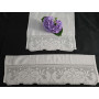 Set asciugamani ricamati 1+1 Sfilato Siciliano a mano puro lino Bellora