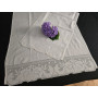 Set asciugamani ricamati 1+1 Sfilato Siciliano a mano puro lino Bellora