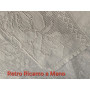 Set asciugamani ricamati 1+1 Sfilato Siciliano a mano puro lino Bellora