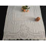 Set asciugamani ricamati 1+1 Sfilato Siciliano a mano puro lino Bellora ecrù