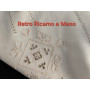 copy of Tovaglia ricamata a mano in misto lino 12 posti ricamo nodo d'amore