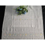 Set asciugamani ricamati 1+1 Punto Pieno a mano puro lino Bellora ecrù chiaro