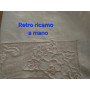 Tovaglia in puro lino Bellora ricamata a mano 12 posti 24 tovaglioli Ecru' color