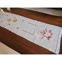 Runner natalizio ricamato a mano in canapa di lino 40 x 180 cm corsia natale