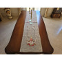 Runner natalizio ricamato a mano in canapa di lino 40 x 180 cm corsia natale