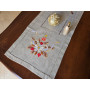 Runner natalizio ricamato a mano in canapa di lino 40 x 180 cm corsia natale