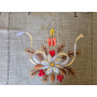 Runner natalizio ricamato a mano in canapa di lino 40 x 180 cm corsia natale