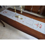 Runner natalizio ricamato a mano in canapa di lino 40 x 180 cm corsia natale