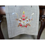 Runner natalizio ricamato a mano in canapa di lino 40 x 180 cm corsia natale