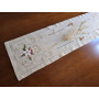 Runner natalizio ricamato a mano in canapa di lino 26 x 111 cm corsia natale