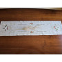Runner natalizio ricamato a mano in canapa di lino 26 x 111 cm corsia natale