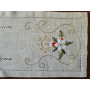 Runner natalizio ricamato a mano in canapa di lino 26 x 111 cm corsia natale