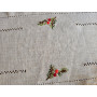 Runner natalizio ricamato a mano in canapa di lino 26 x 111 cm corsia natale