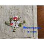 Runner natalizio ricamato a mano in canapa di lino 26 x 111 cm corsia natale