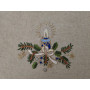 Runner natalizio ricamato a mano in canapa di lino 34x176 cm corsia natale