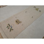 Runner natalizio ricamato a mano in canapa di lino 34x176 cm corsia natale