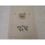 Runner natalizio ricamato a mano in canapa di lino 34x176 cm corsia natale