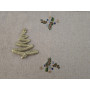 Runner natalizio ricamato a mano in canapa di lino 34x176 cm corsia natale