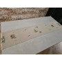 Runner natalizio ricamato a mano in canapa di lino 34x176 cm corsia natale