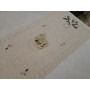 Runner natalizio ricamato a mano in canapa di lino 34x176 cm corsia natale