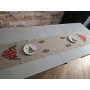 Runner natalizio ricamato a mano in canapa di lino 37 x 180 cm corsia natale