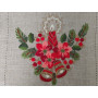 Runner natalizio ricamato a mano in canapa di lino 37 x 180 cm corsia natale