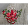 Runner natalizio ricamato a mano in canapa di lino 37 x 180 cm corsia natale