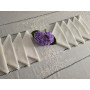 Tovaglia ricamata a mano in misto lino 12 posti gran misura 180x355 cm