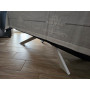 Tovaglia ricamata a mano in misto lino 12 posti gran misura 180x355 cm