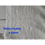 Tovaglia ricamata a mano in misto lino 12 posti gran misura 180x355 cm