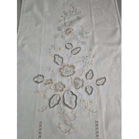 Tenda puro lino con ricamo a mano intaglio 60x147 cm tenda a pannello