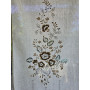 Tenda puro lino con ricamo a mano intaglio 60x147 cm tenda a pannello