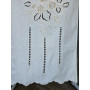 Tenda puro lino con ricamo a mano intaglio 60x147 cm tenda a pannello