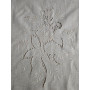 Tenda in canapa di lino con ricamo a mano intaglio 70x150 cm tenda a pannello