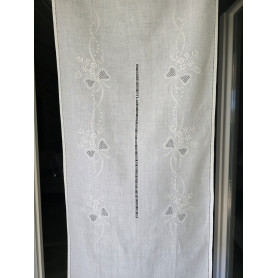 Tenda puro lino con ricamo a mano 57x150 cm tenda a pannello