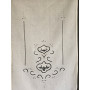 Tenda puro lino con ricamo a mano intaglio 80x145 cm tenda a pannello