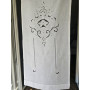 Tenda misto lino con ricamo a mano intaglio 60x150 cm tenda a pannello
