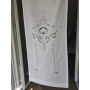 Tenda misto lino con ricamo a mano intaglio 60x150 cm tenda a pannello