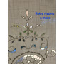 Tenda misto lino con ricamo a mano intaglio 60x150 cm tenda a pannello